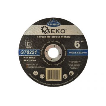 Disc de taiere, GEKO PREMIUM, 150x1.6mm, G78221