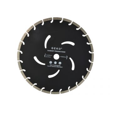 Disc diamantat segmentat negru 350mm x 25,4mm, GEKO G00297