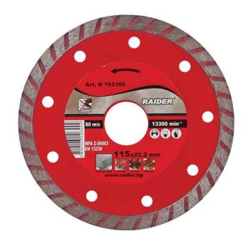 Disc diamantat Turbo 115x22.2mm RD-DD05, Raider 162102