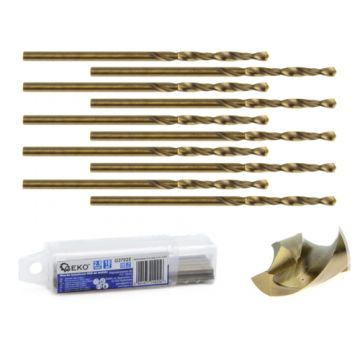 Set burghie pentru metal cu cobalt HSS 2,5mm 10 piese, GEKO G37025