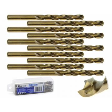 Set burghie pentru metal cu cobalt HSS 8,5mm 10 piese, GEKO G37085