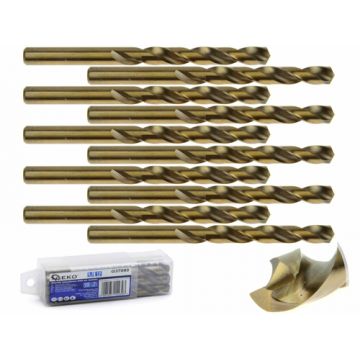 Set burghie pentru metal cu cobalt HSS 9,5mm 10 piese, GEKO G37095