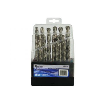 Set de burghie 1-13mm, 25 piese, Geko G38215