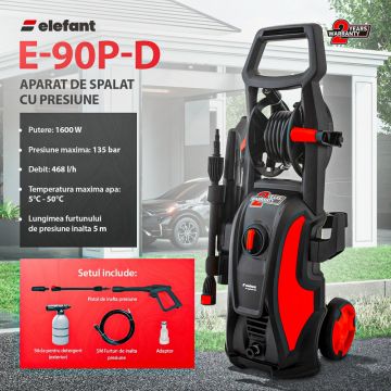 Aparat de Spalat cu Presiune Elefant E-90P-D, 1600 W, 480l/h, 90bar, lungime Furtun 5 m