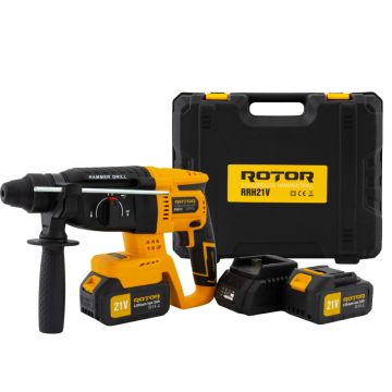 Ciocan Rotopercutor cu Acumulator, RRH21V Rotor 21V/3Ah, 1800 rpm, 4450 bpm