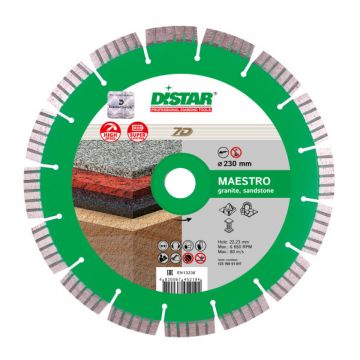 Disc Diamantat Distar Maestro 125-230 mm, Segmentat, Granit
