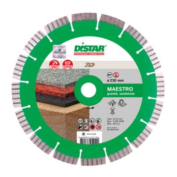 Disc Diamantat Distar Maestro 125-230 mm, Segmentat, Granit