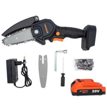 Fierastrau cu Lant pe Acumulator AAS20 Stromo, 2x lame, 2 x lanturi