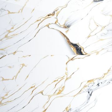 Gresie cu insertii aurii Onyx Waves Gold Insert Carving  60X120  lucioasa