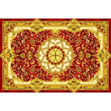 Gresie decorativa / covor ceramic Baroque Ahmar Rojo 1218646-3B  120X180 (6 placi 60X60)  lucioasa