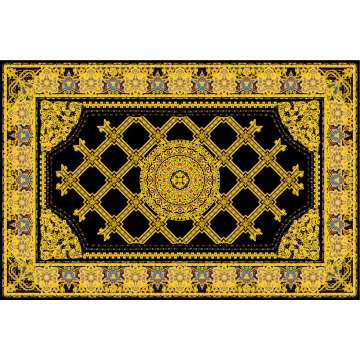 Gresie decorativa / covor ceramic Baroque Aswad 1218517-1B  120X180 (6 placi 60X60)  lucioasa