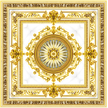 Gresie decorativa / covor ceramic Baroque Juman 1202059-1B  120X120 (4 placi 60X60)  lucioasa