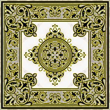 Gresie decorativa / covor ceramic Baroque Zahra 12618-1B  120X120 (4 placi 60X60)  lucioasa