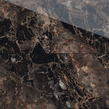 Gresie exterior / interior portelanata Toscana Gold Insert  60 x 120 cm  lucioasa  rectificata  tip marmura