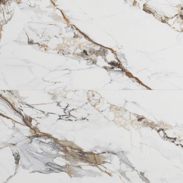 Gresie exterior / interior portelanata Veins Gold Insert  60 x 120 cm  lucioasa  rectificata  tip marmura