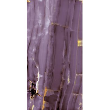 Gresie exterior / interior portelanata Zenith Purple  60 x 120 cm  lucioasa  rectificata  tip marmura