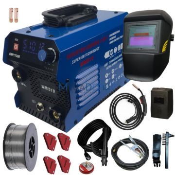 Pachet Aparat de sudura 4 in 1 Ural, MIG MAG MMA LIFT TIG, 510Ah, Sudura Sarma Flux, Masca automata, Magneti suport si de masa, sarma inclusa, electrod 1.6-6mm