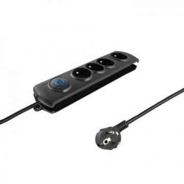 Prelungitor 50104 4 prize 1.5m Black