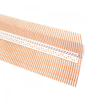 Profil colt PVC cu plasa  interior / exterior  20x20 mm  3 m – Terra Quality  portocaliu