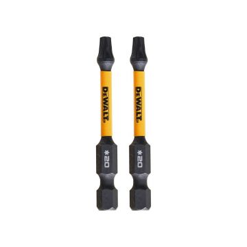 Set 2 biti pentru insurubare de impact, DeWALT DT70533T, 57MM, T20