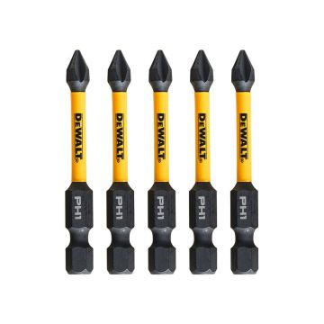 Set 5 biti de impact DeWALT DT7997T, 57 mm, PH1