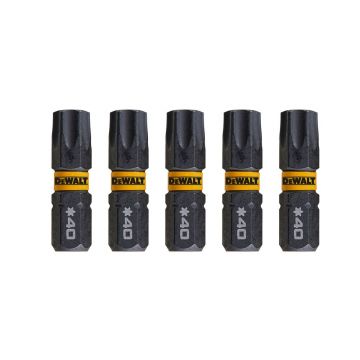Set 5 biti TX40 DeWALT DT7373, lungime 25 mm, in cutie plastic