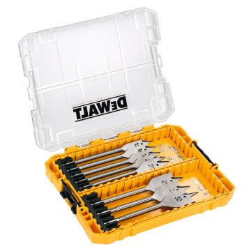 Set 8 burghie plate pentru lemn DeWALT DT70750, coada 1/4