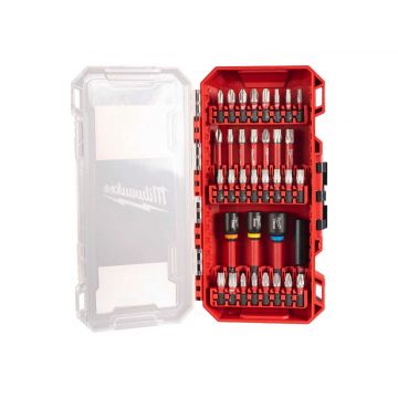 Set biti pentru insurubare Milwaukee SHOCKWAVE Impact Duty, 35 piese, PH/PZ/TX, tubulare Hex 7-10mm, suport magnetic, 4932492003