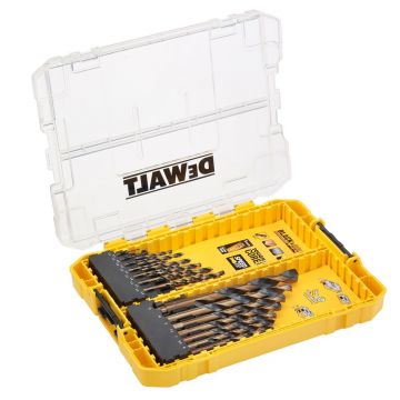 Set burghie pentru metal DeWALT DT70755, tip HSS, 21 bucati, 1 - 12 mm