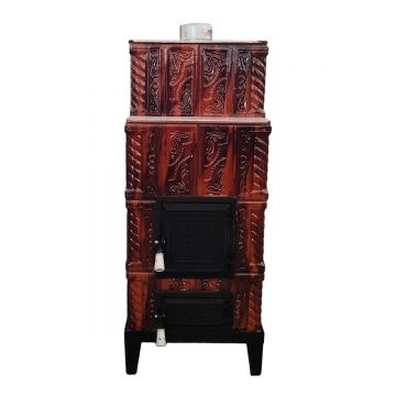 Soba teracota  4 randuri  maro  degrade  45 x 45 x 110 cm  evacuare centru