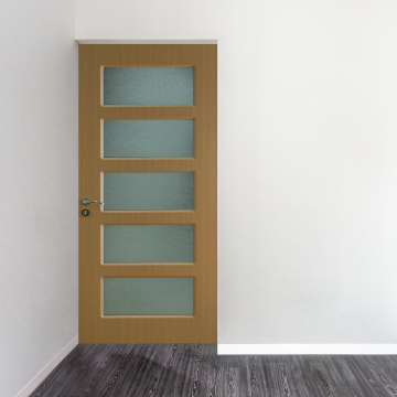 Usa de interior din lemn Modern  cu geam  HW 318 B Stejar deschis 2000/700