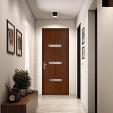 Usa de interior din lemn  Style 016  cu geam  Teak 2000/700