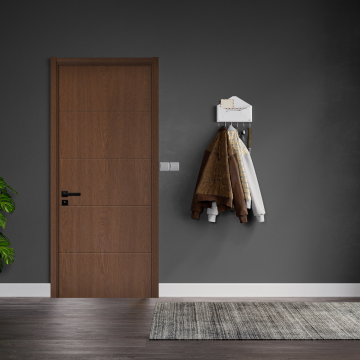 Usa interior din MDF  KM 512  reversibila  toc inclus  stejar inchis  60 x 200 cm