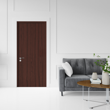 Usa interior din MDF  OP 030  reversibila  toc inclus  teak maro  80 x 200 cm