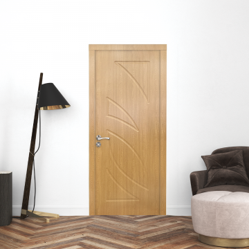 Usa interior din MDF  RA 101  reversibila  toc inclus  stejar  60 x 200 cm