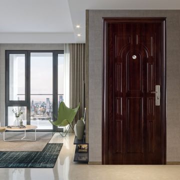 Usa metalica intrare REG 33  maro  86 x 205 cm  stanga