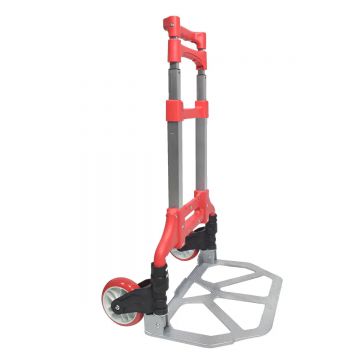 Carucior marfa cu platforma, Naimeed D5669, pliabil, inaltime reglabila, roti silentioase, 40x39x100cm, 70kg, Rosu