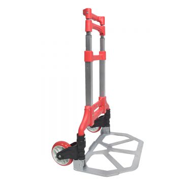 Carucior marfa cu platforma, Naimeed D5669, pliabil, inaltime reglabila, roti silentioase, 40x39x100cm, 70kg, Rosu