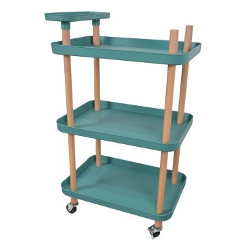 Carucior multifunctional, 3 niveluri, Naimeed D5285, Turcoaz, 50x36x86cm