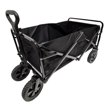 Carucior pliabil de gradina, Naimeed D5660, cadru metalic, maner extensibil, roti silentioase, 87x50x75cm, 80kg, Negru