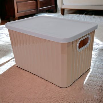 Cutie depozitare, cu capac, Naimeed D5381, Maro, 26x18x16cm