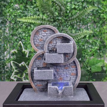 Fantana arteziana, Feng Shui, LED, pompa submersibila, Naimeed D5060, 23x17x28cm