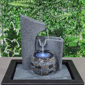 Fantana arteziana, Feng Shui, LED, pompa submersibila, Naimeed D5061, 23x17x27cm