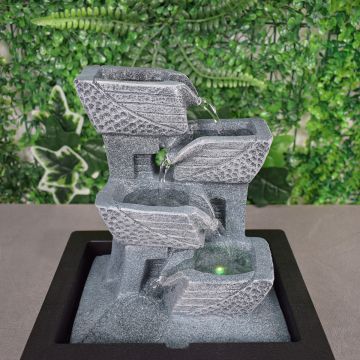 Fantana arteziana, Feng Shui, LED, pompa submersibila, Naimeed D5065, 23x18x27cm