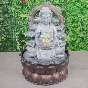 Fantana arteziana, Feng Shui, LED, pompa submersibila, Naimeed D5070, 26x26x37cm