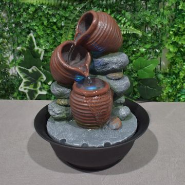 Fantana arteziana, LED, pompa submersibila, Naimeed D5052, Ø22x29cm