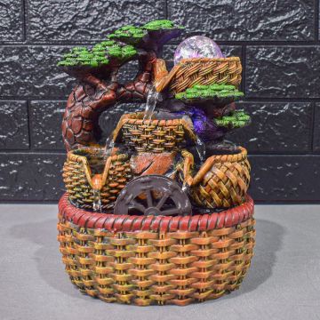 Fantana arteziana, LED, pompa submersibila, Naimeed D5105, 19x16x25cm