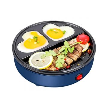 Gratar electric Sokany SK-221, 600 W, placa anti-aderenta, Blue