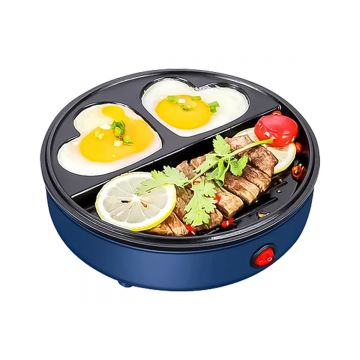 Gratar electric Sokany SK-221, 600 W, placa anti-aderenta, Blue