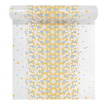 Rola panou autoadeziv, Naimeed D5706, design modern, 2mm grosime, 60x300cm, Galben/Albastru